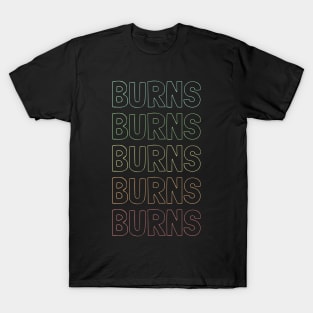 Burns Name Pattern T-Shirt